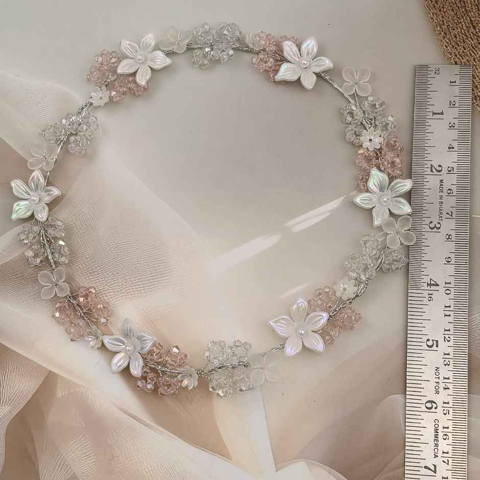 The Opal Factory Hair Accessories | Diamante and Flower Tiara for Girls - Silver