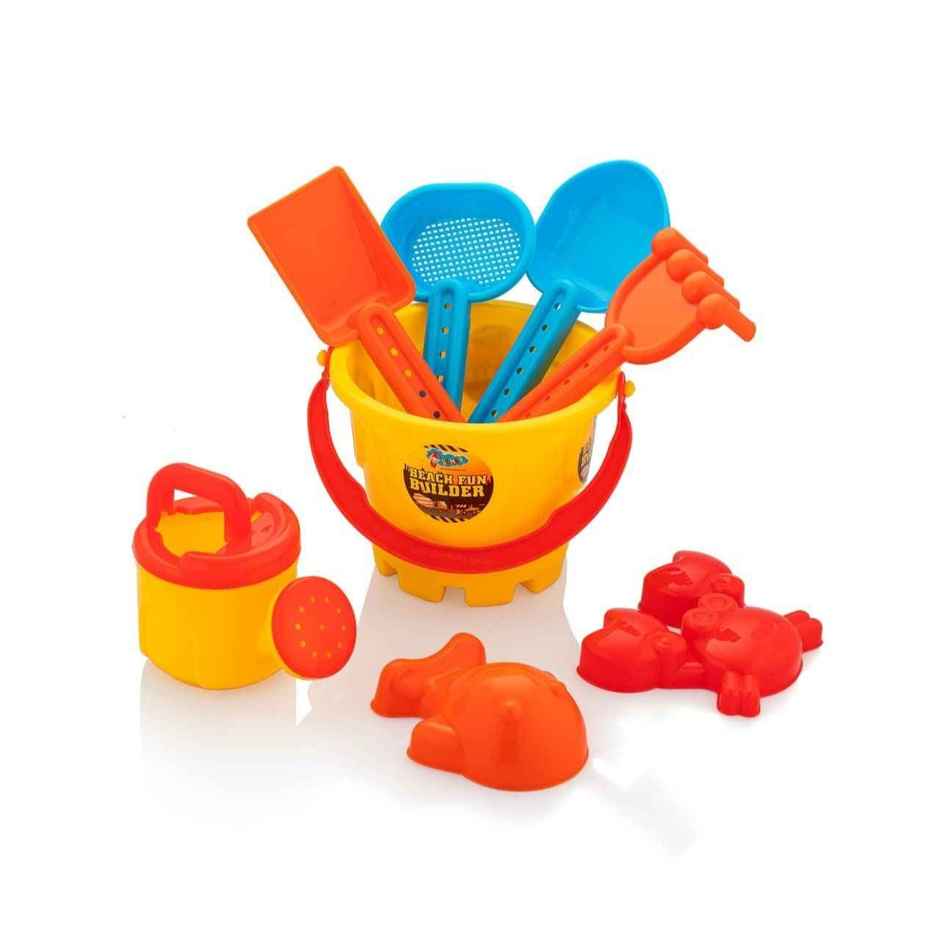 Storio Beach Sand Castle Set | Sand Toys with Fish & Crab Moulds