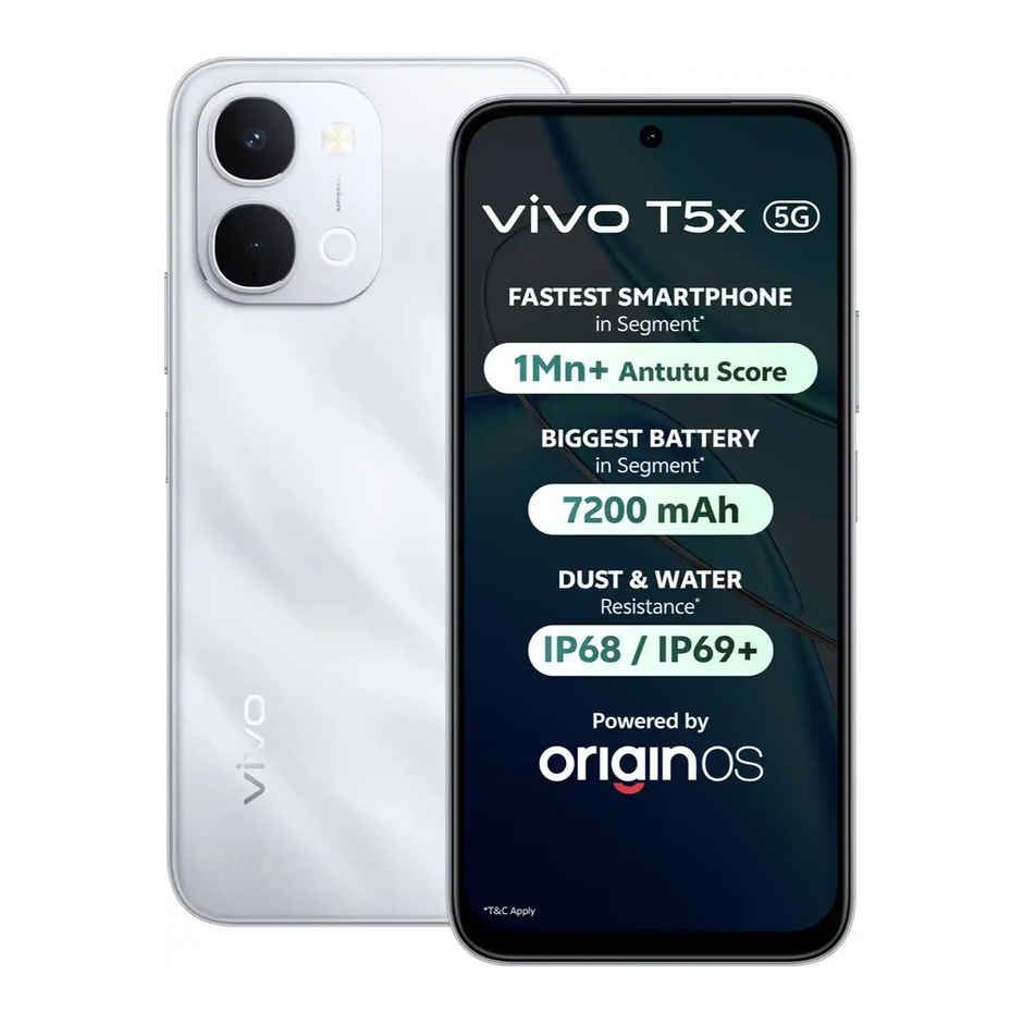Vivo T5X 6GB RAM, 128GB Staorage | Star Silver