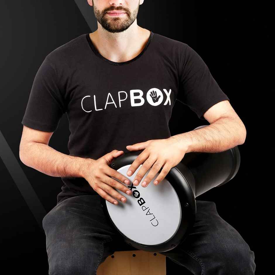Clapbox Darbuka- Aluminium (9 Inches, Black) Full Size