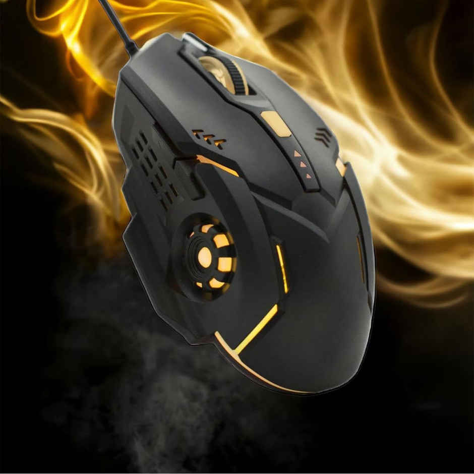 Intex Nova Gaming Wired Mouse | 4 DPI Shift with Max 3200 DPI | RGB Light | 1 Million Button & Smooth Scrolling | 1.4m Plug & Play Cable | Ergonomic Mouse for Win/iOS/Android - Black