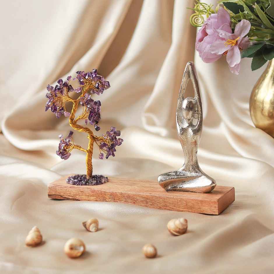 Ritualistic Namaste Crystal Tree - Amethyst
