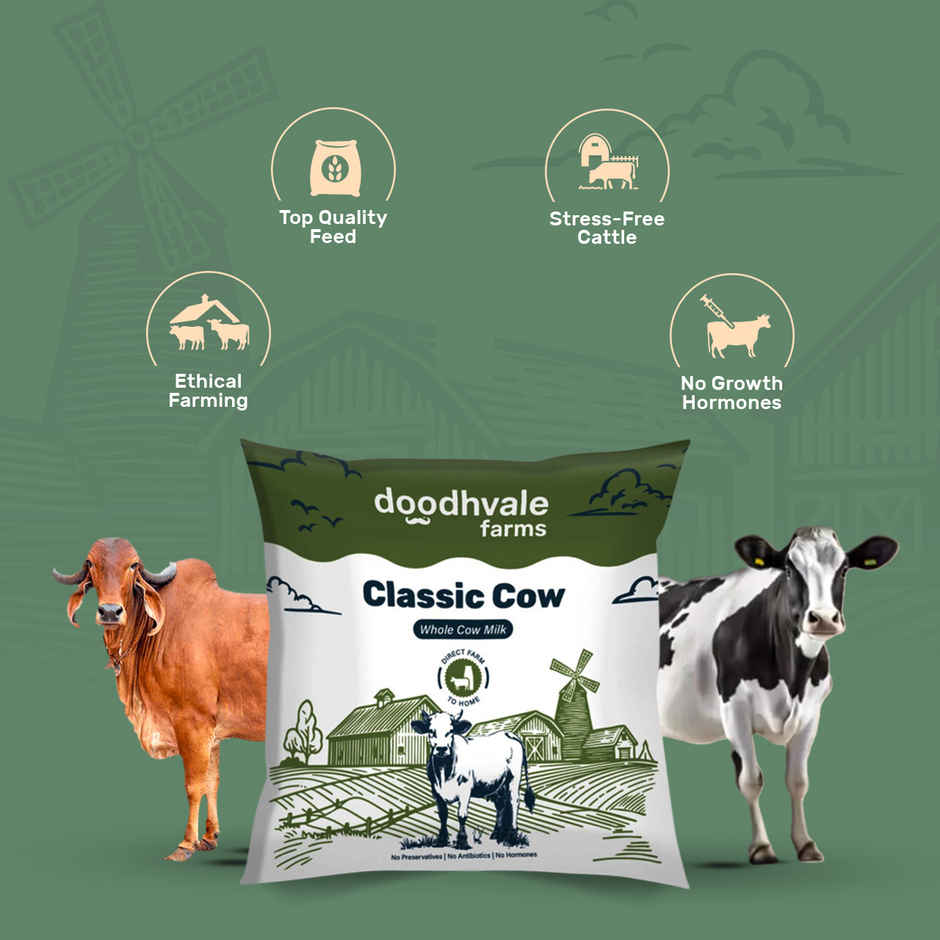 Doodhvale Farms Cow Fresh Milk | Pouch