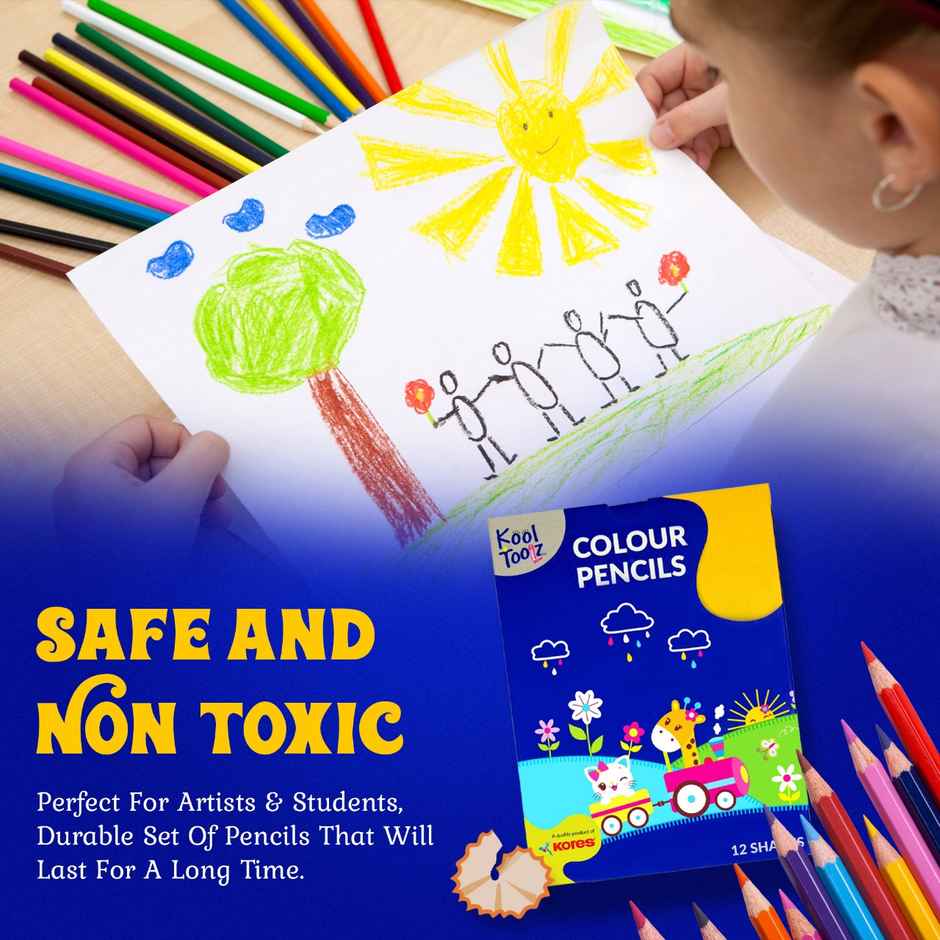 Kores 12HS Wooden Colour Pencils