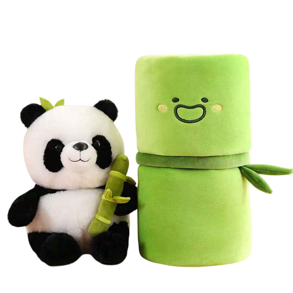 Kidology Cute Panda Plush with Bamboo| Kawaii Panda Stuffed Toys For Kids