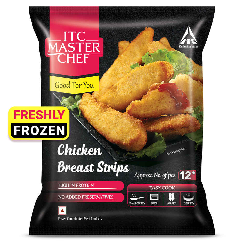 ITC Master Chef Chicken Breast Strips | High in Protein | No Added Preservatives | 12 pieces