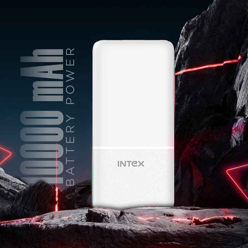 Intex 10K mAh 12W Ultra Poly Power Bank | White