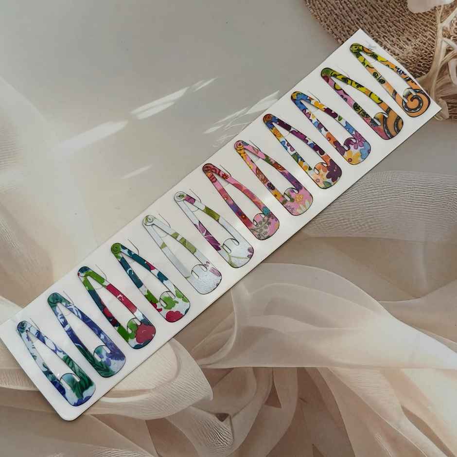 The Opal Factory Printed Tic Tac Pinsfor Girls and Women | Multicolor