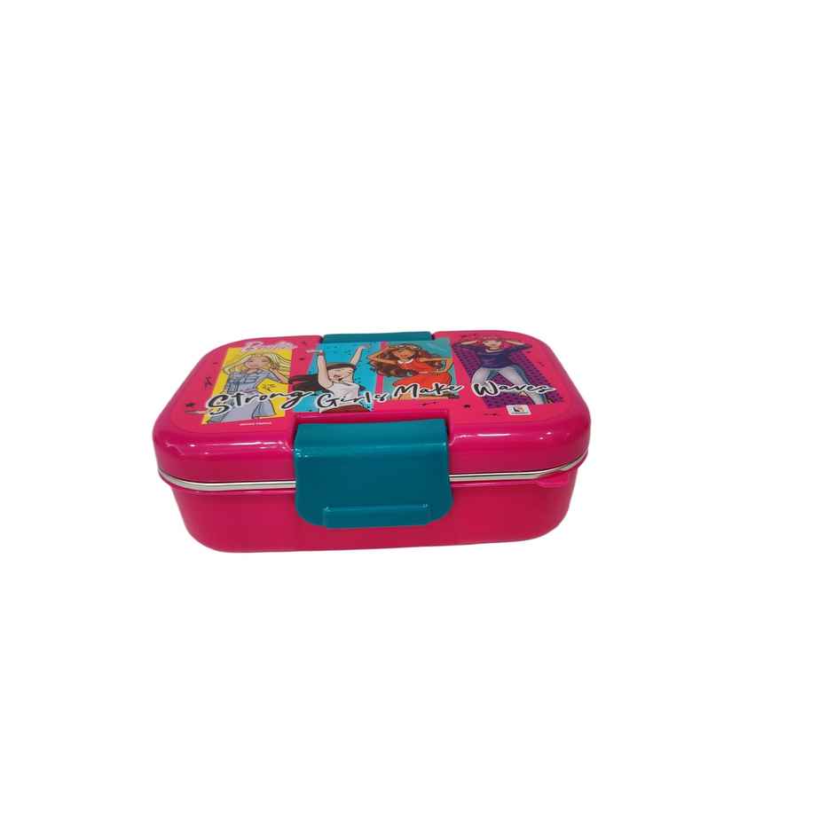 Striders Barbie Double Compartment Lunch Box With Cutlerys Multicolor | 460 ml