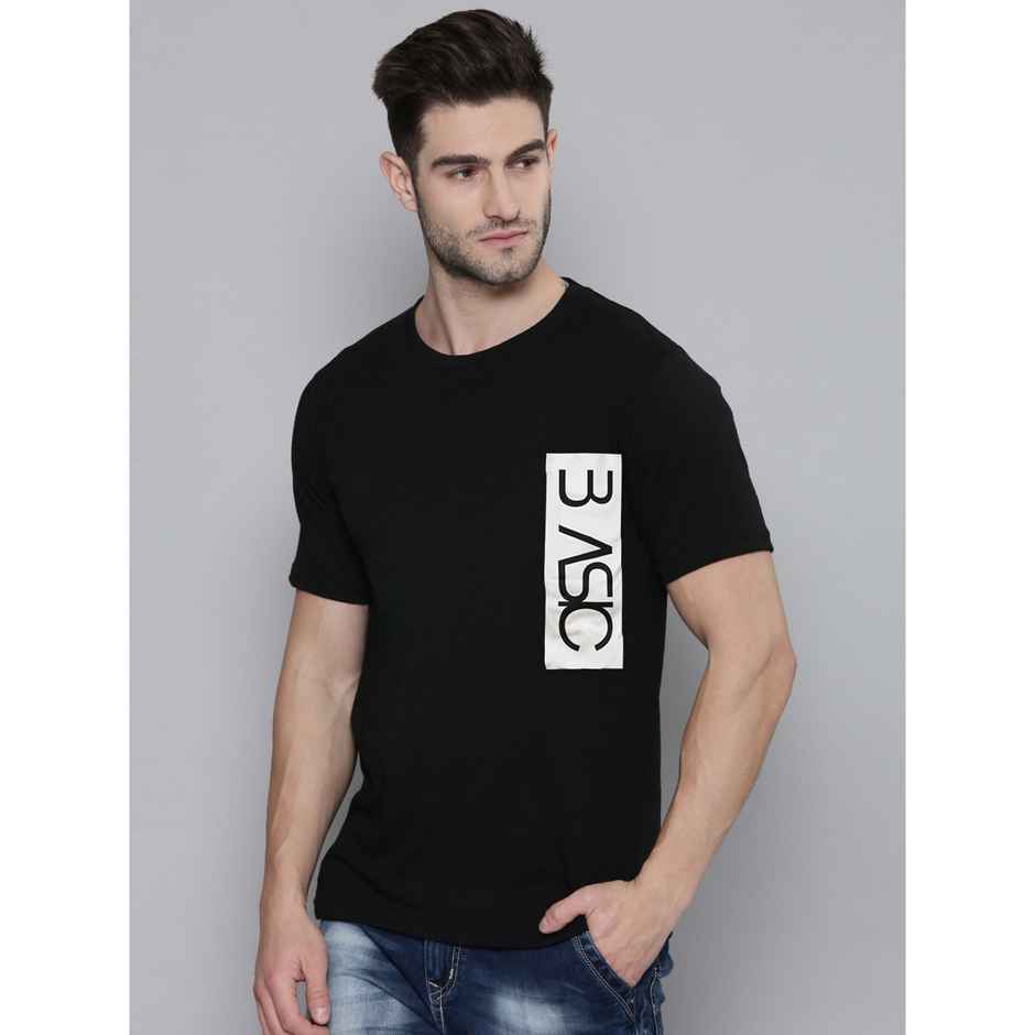 Smartees Mens Printed Tshirt Black | M