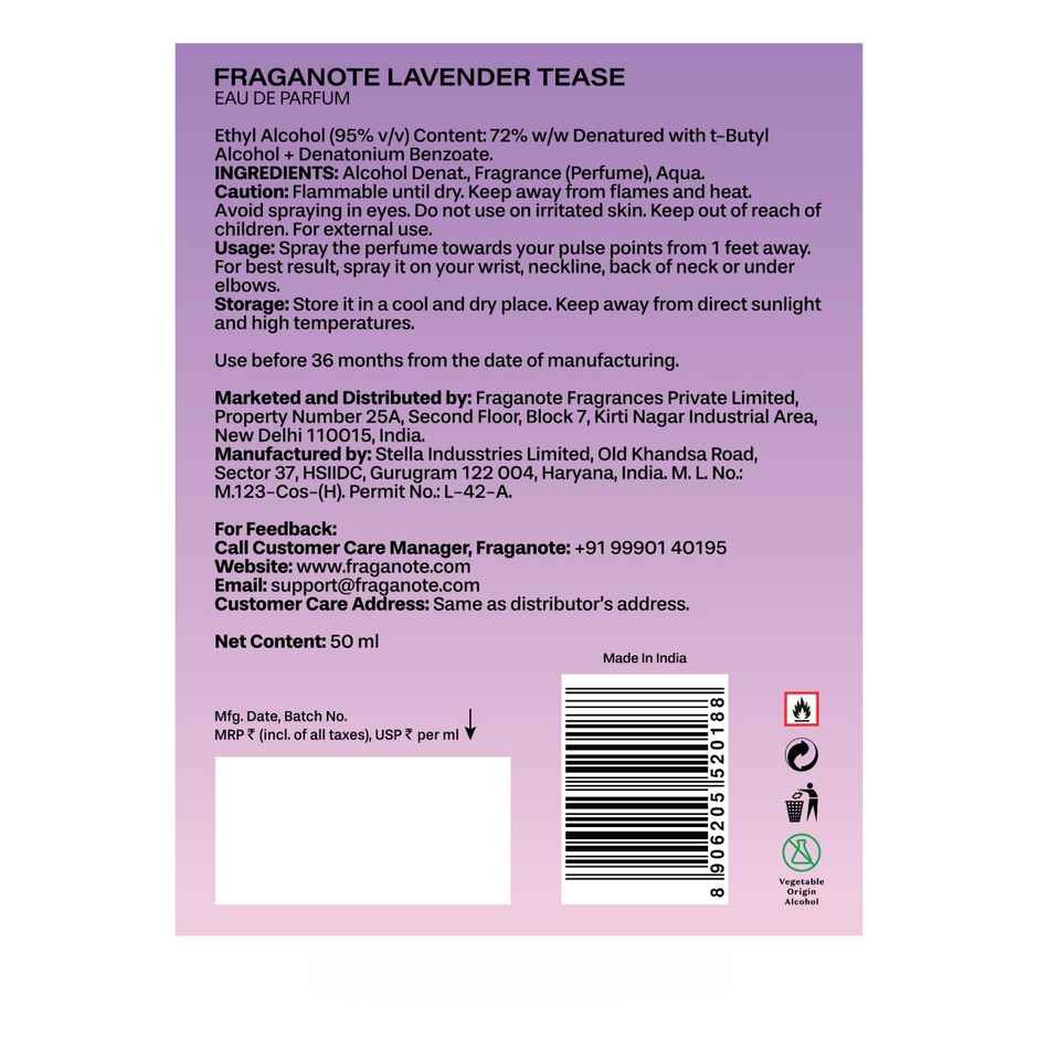 Fraganote Women Lavender Tease EAU DE Parfum
