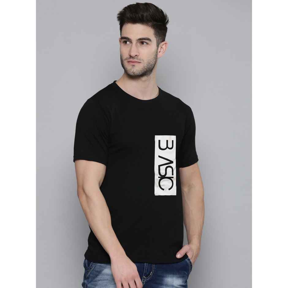 Smartees Mens Printed Tshirt Black | M