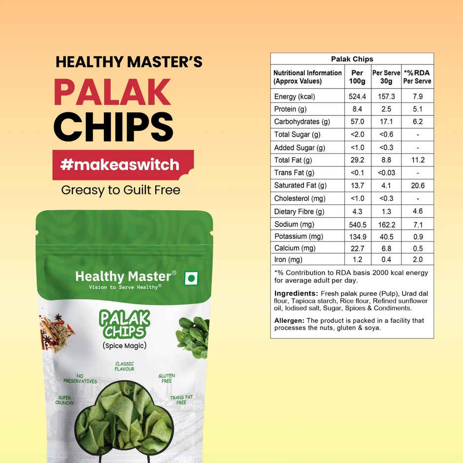 Healthy Master Palak Chips