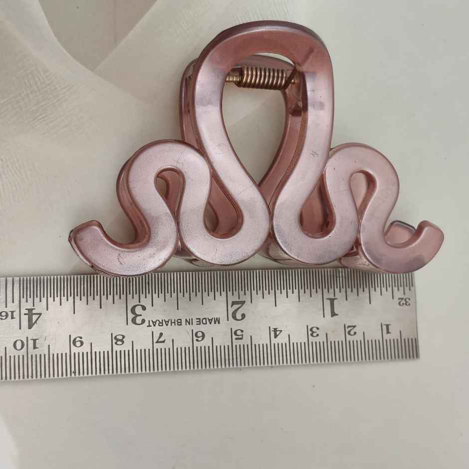 The Opal Factory Hair Accessories | Wiggle Hair Claw Clip | Metallic White, Rosegold, Brozce