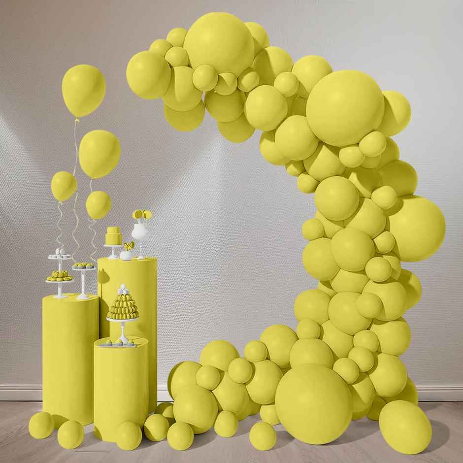 Just Party Lemon Pastel Balloons - Pack Of 25 For Birthday Party Decoration