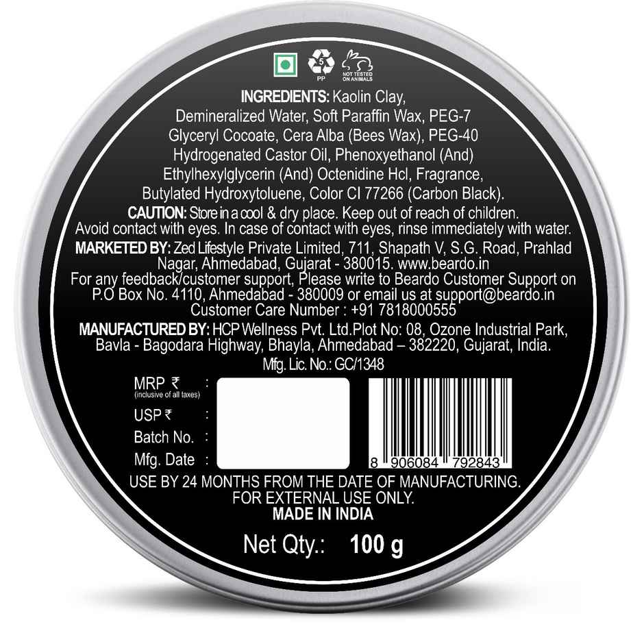 Beardo Hair Clay Wax - Strong Hold