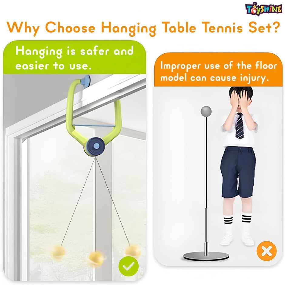 Toyshine Portable Indoor Hanging Table Tennis Adjustable Training Device