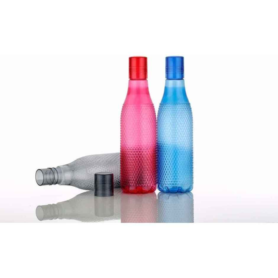 2Mech Plastic Stylish Bubble Design Water Bottle | Multicolour | 1 L