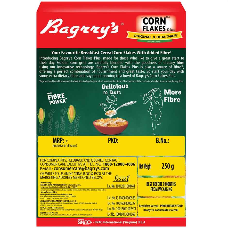 Bagrry's Corn Flake Plus Original & Healthier 