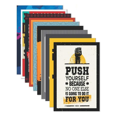 Paper Plane Design Wall Posters For Office Decor | Set of 10 | Size | 12 Inch x 18 Inch | D80