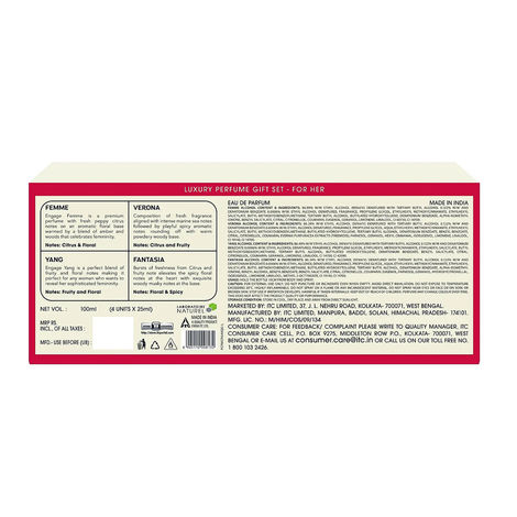 Engage Luxury Perfume Gift Set for Women, Travel Sized, Assorted Pack