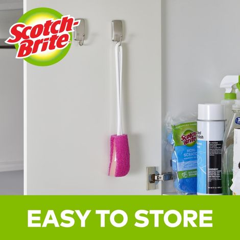 Scotch-Brite Plastic Bottle Cleaner Brush | Pink and White