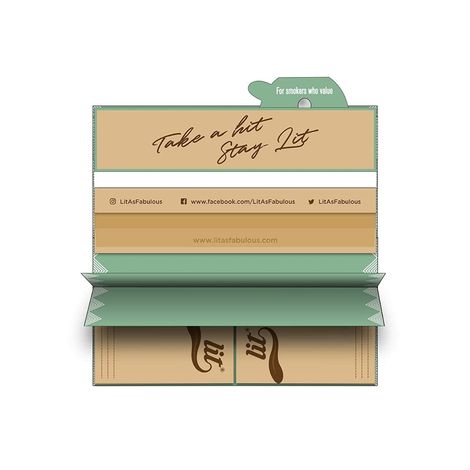 Lit Pro Brown Rolling Paper Tray With Free 2 Thins Cone - Lit(Box)