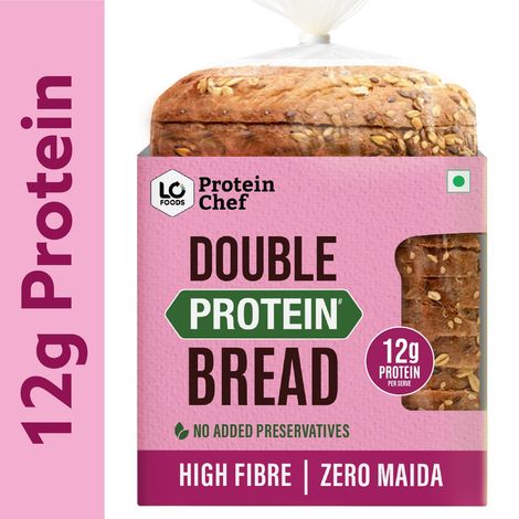 Protein Chef Double Protein Bread (No Maida, Multigrain Brown Bread) - Made with MP Sharbati Wheat