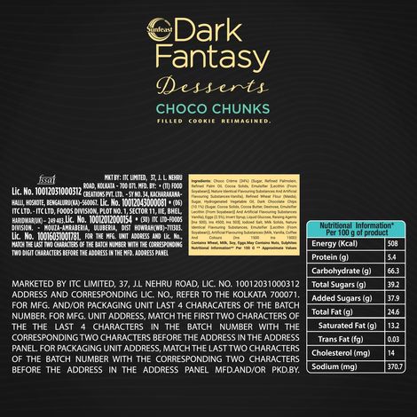 Sunfeast Dark Fantasy Desserts Choco Chunks Filled Cookie Reimagined