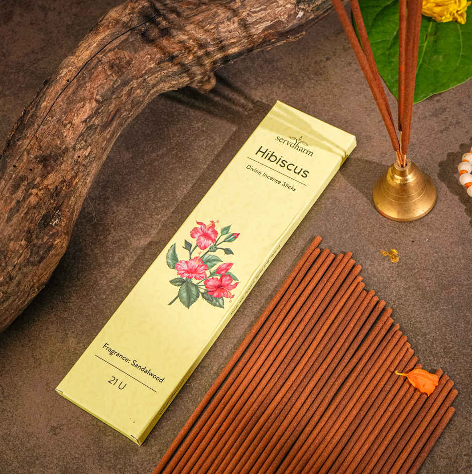 Hibiscus Divine Incense Sticks | Fragrance Sandalwood | ServDharm