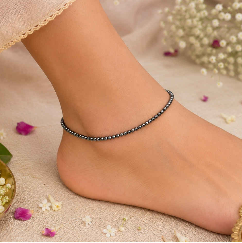 Pyrite Crystal Anklet | ServDharm