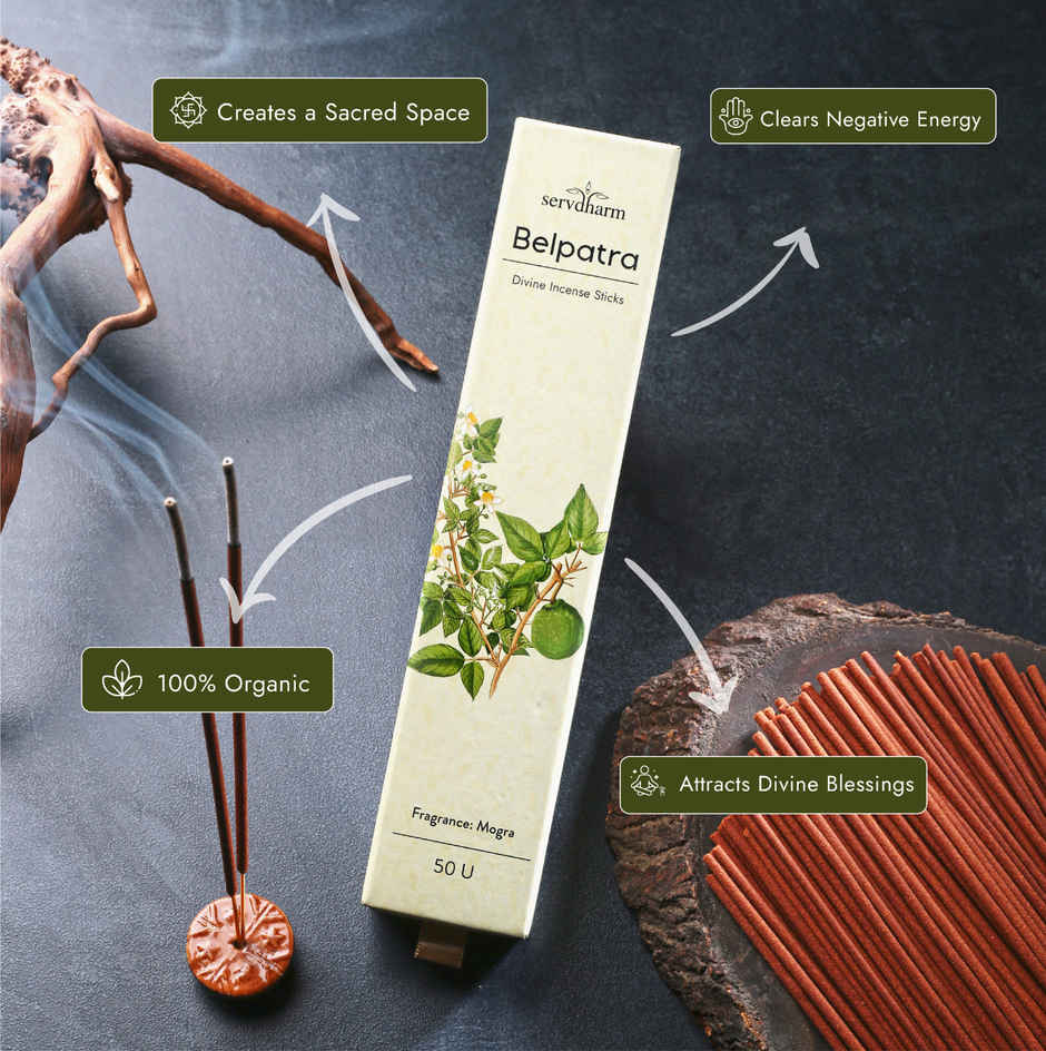 Belpatra Divine Incense Sticks | Fragrance Mogra | ServDharm