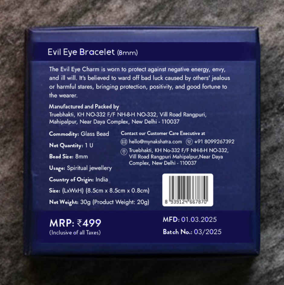 Evil Eye Bracelet 8 mm Unisex | ServDharm