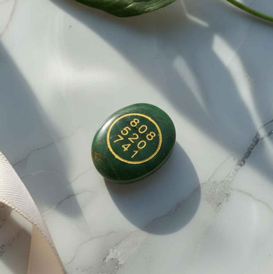 Green Jade Zibu Money Coin Wealth Charm | ServDharm