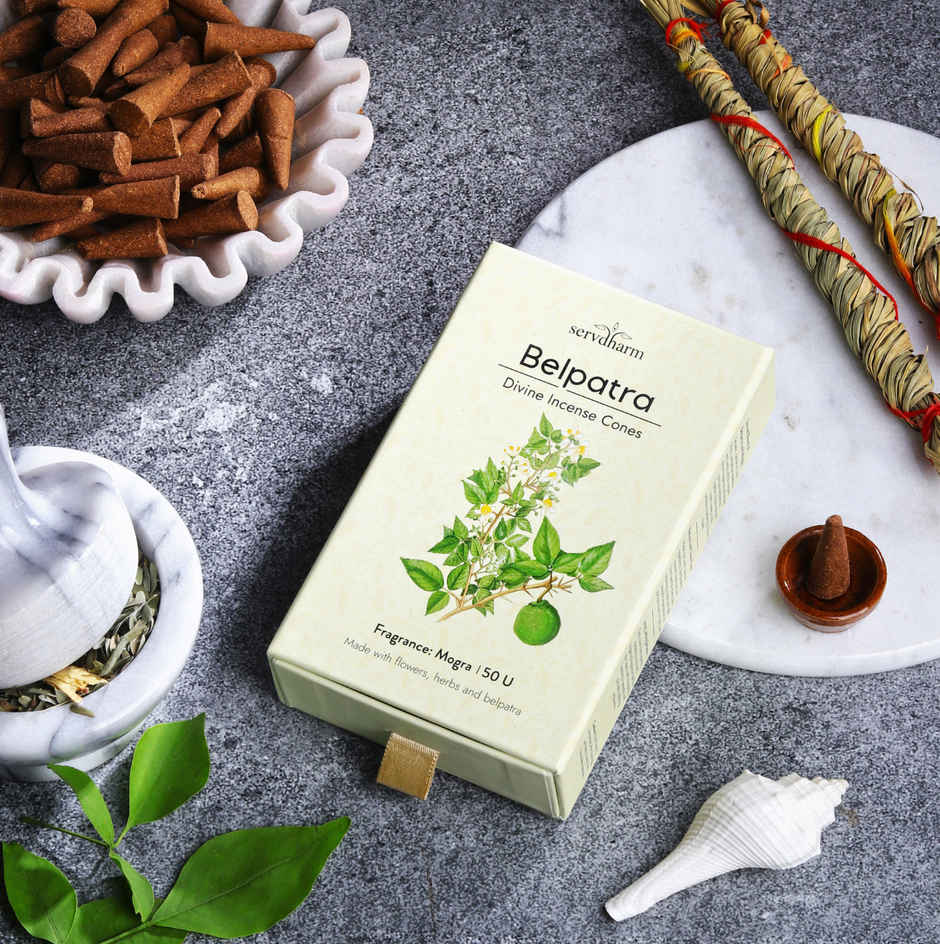 Belpatra Divine Incense Cones | Fragrance Mogra | ServDharm