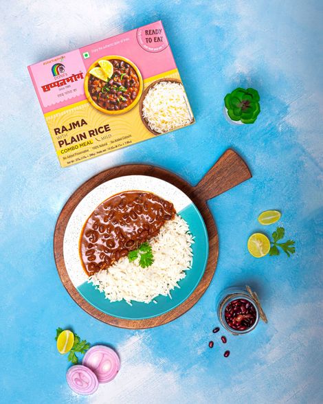 Chhapanbhog Rajma with Plain Rice