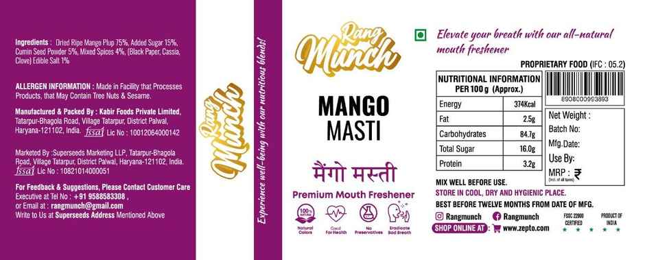 Rangmunch Mango Masti Premium Mouth Frehsner