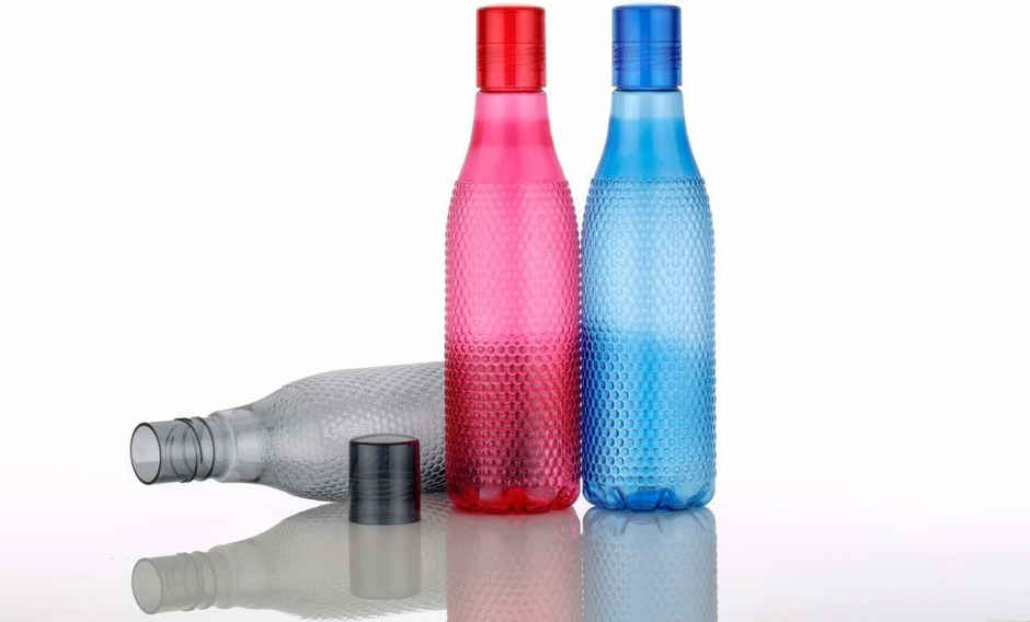 2Mech Plastic Stylish Bubble Design Water Bottle | Multicolour | 1 L