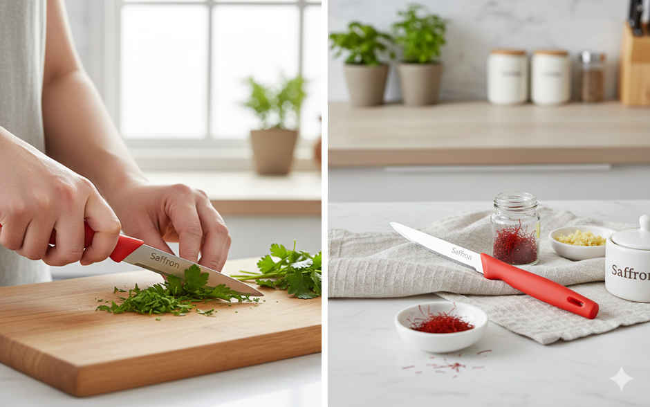 SAFFRON High Grade Stainless Steel Kitchen Knife Assorted Color