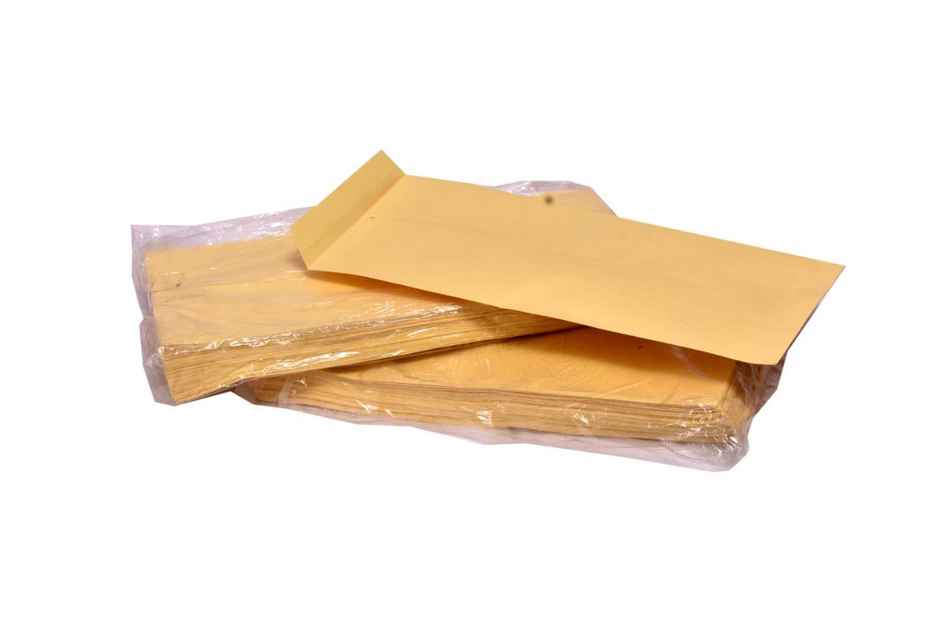 Saya Yellow Laminated Envelopes 11 x 5 inch | Secure Document Mailers | Pack of 50