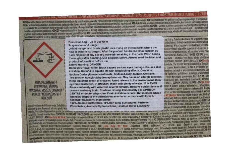 Domestos Lime Power 5 Toilet Block