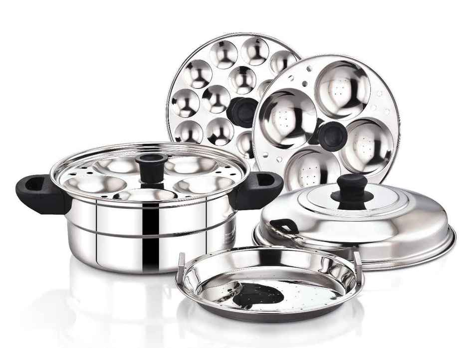 Bombay Kookware Idly Steamer | 2 Plate | Induction Compatible