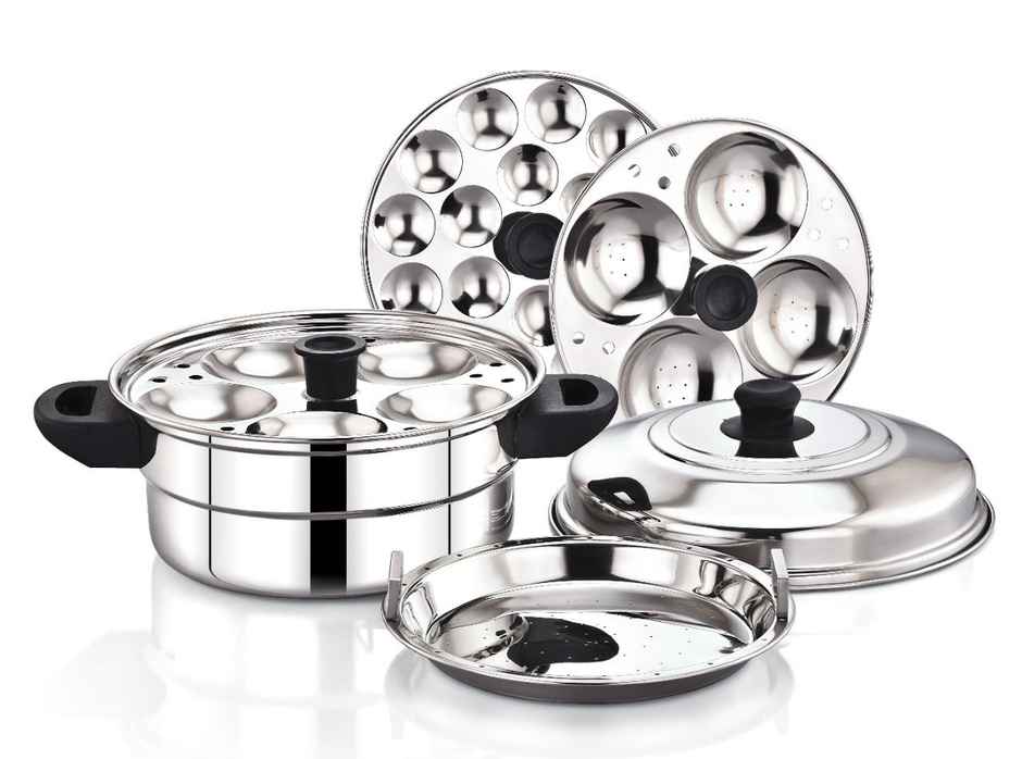 Bombay Kookware Idly Steamer | 2 Plate | Induction Compatible