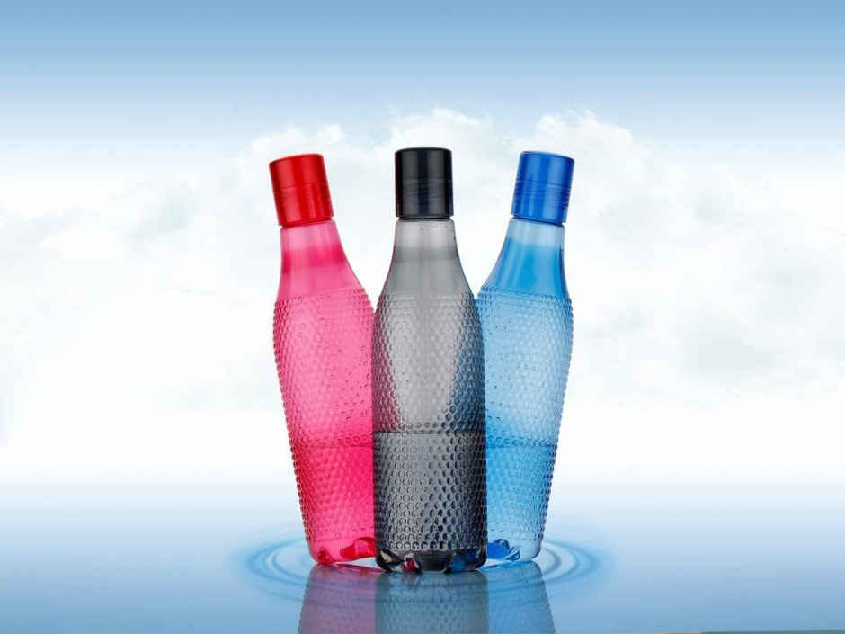 2Mech Plastic Stylish Bubble Design Water Bottle | Multicolour | 1 L