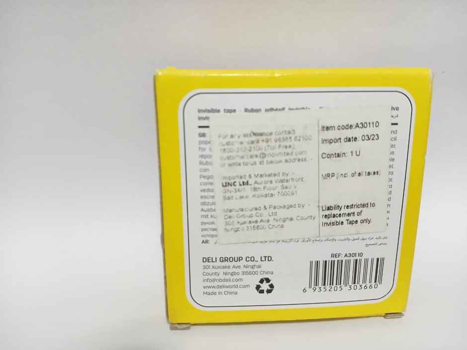 Deli Invisible Tape 1T, White