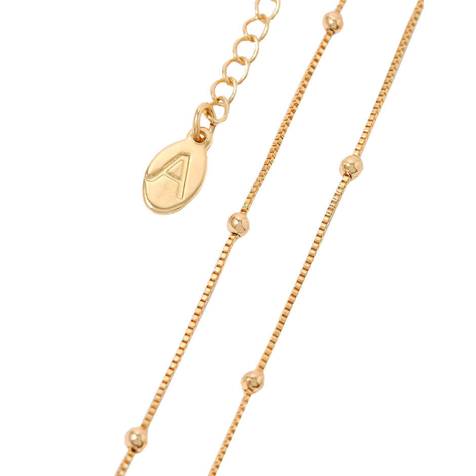 Accessorize London Women Gold Beaded Chain Necklace