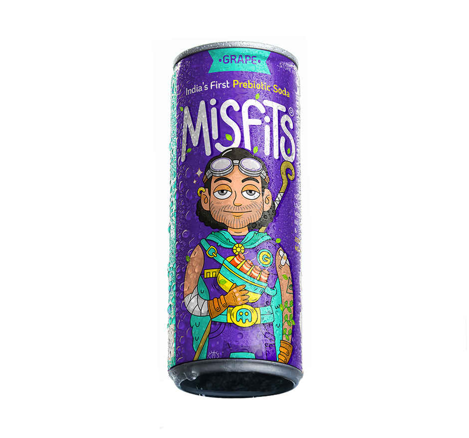 Misfits Prebiotic Soda Grape Mr. Ruckus