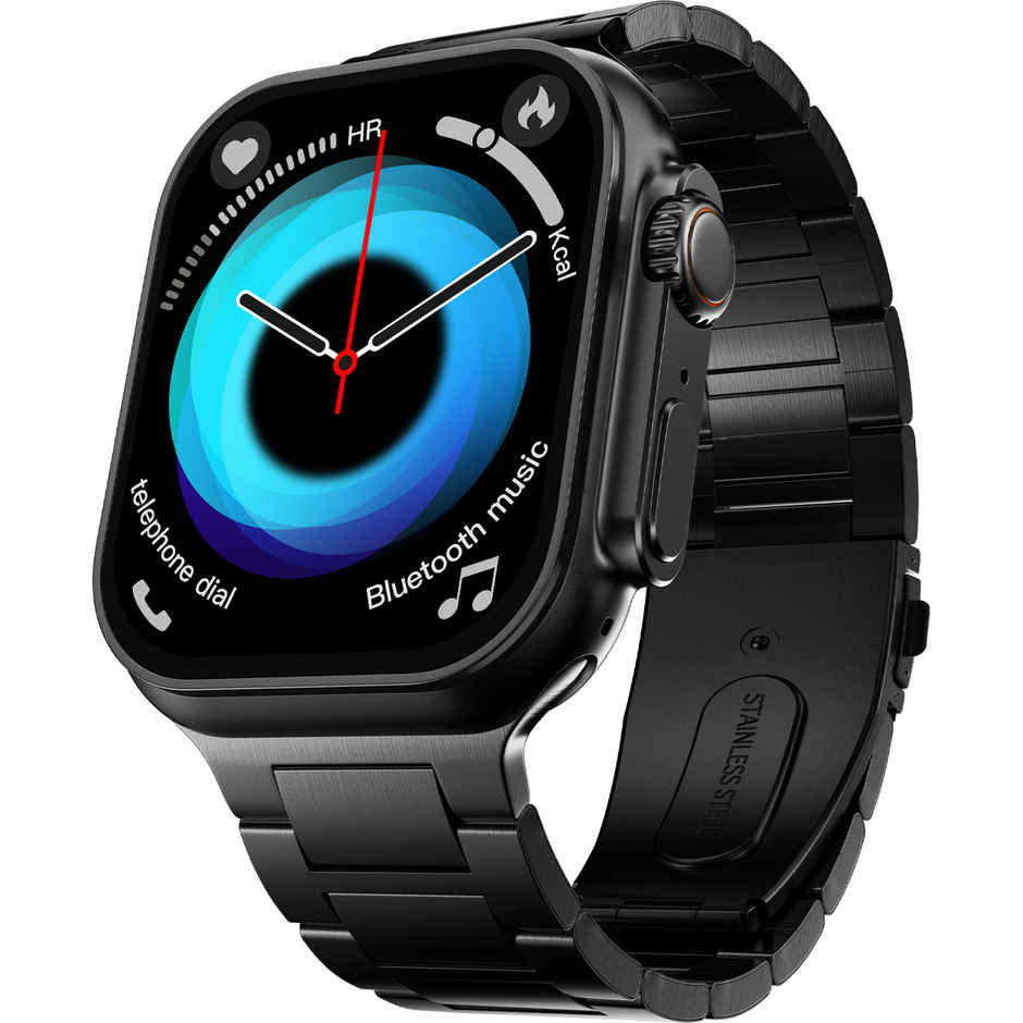 Fire-Boltt DAPPER | 2.1" AMOLED Display | BT Calling - Black (Chain Strap)