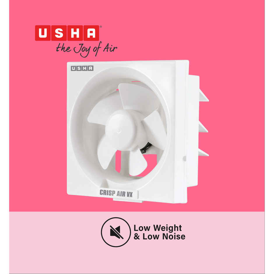 Usha Crisp Air Vx Exhaust Fan, 150mm, 1380 Rpm, White