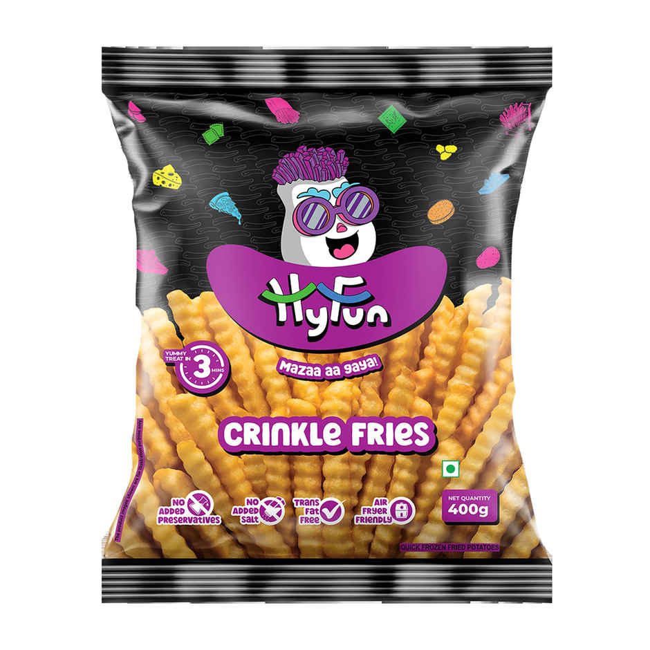 HyFun Crinkle French Fries, Crunchy & Air Fryer Friendly | Frozen